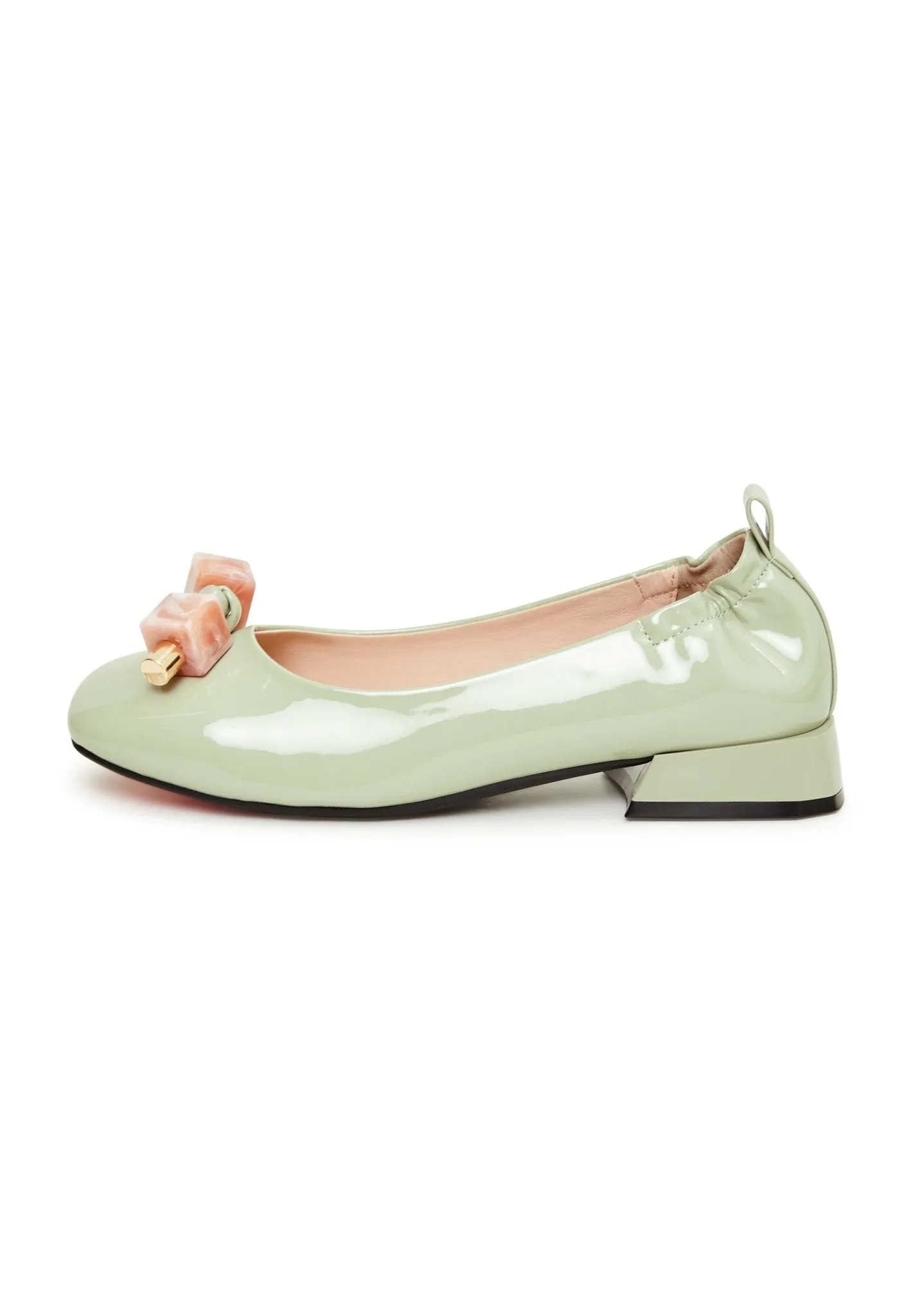 Patent Leather Ballerinas - Mint