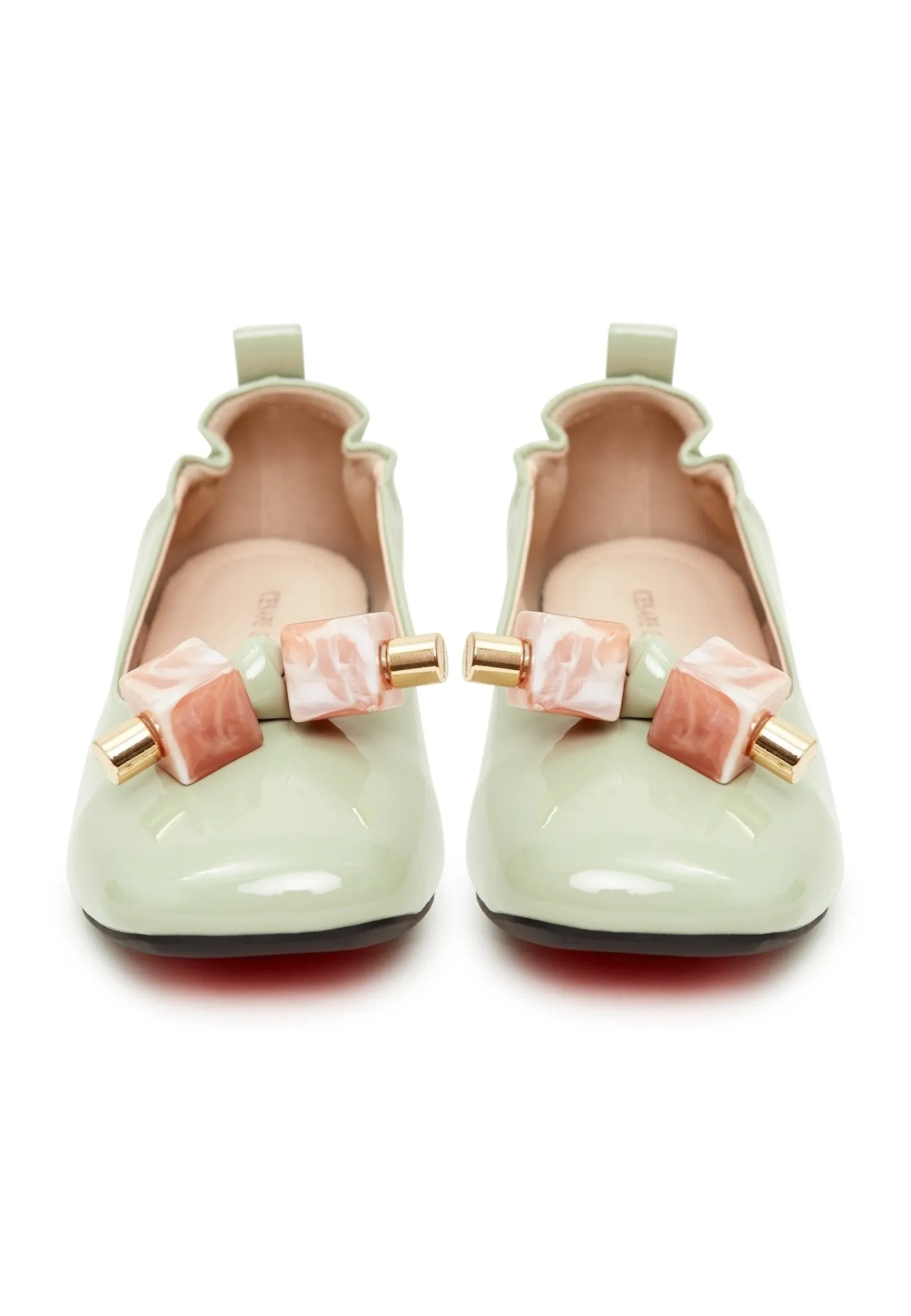 Patent Leather Ballerinas - Mint