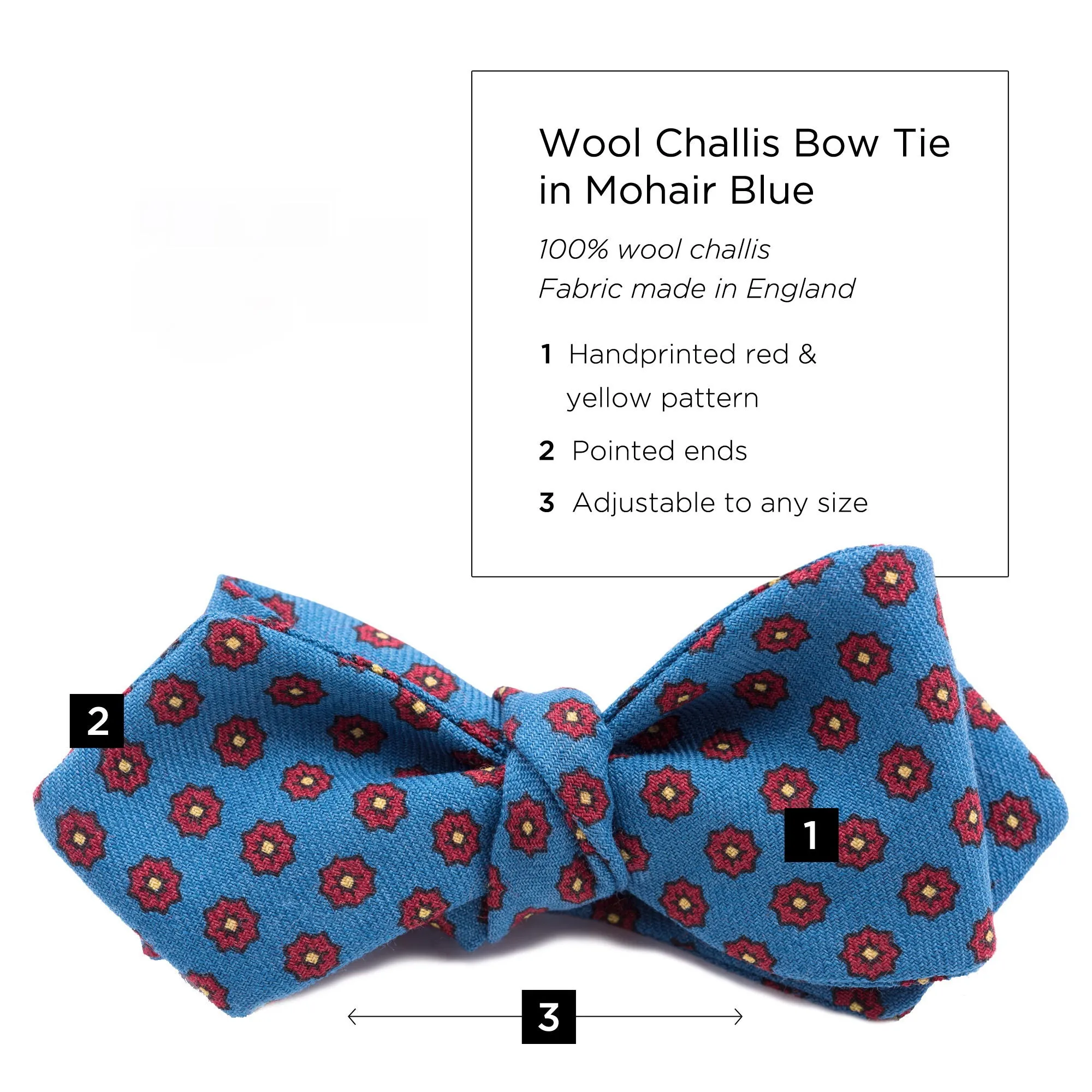 Petrol Blue Macclesfield Neats Silk Bow Tie