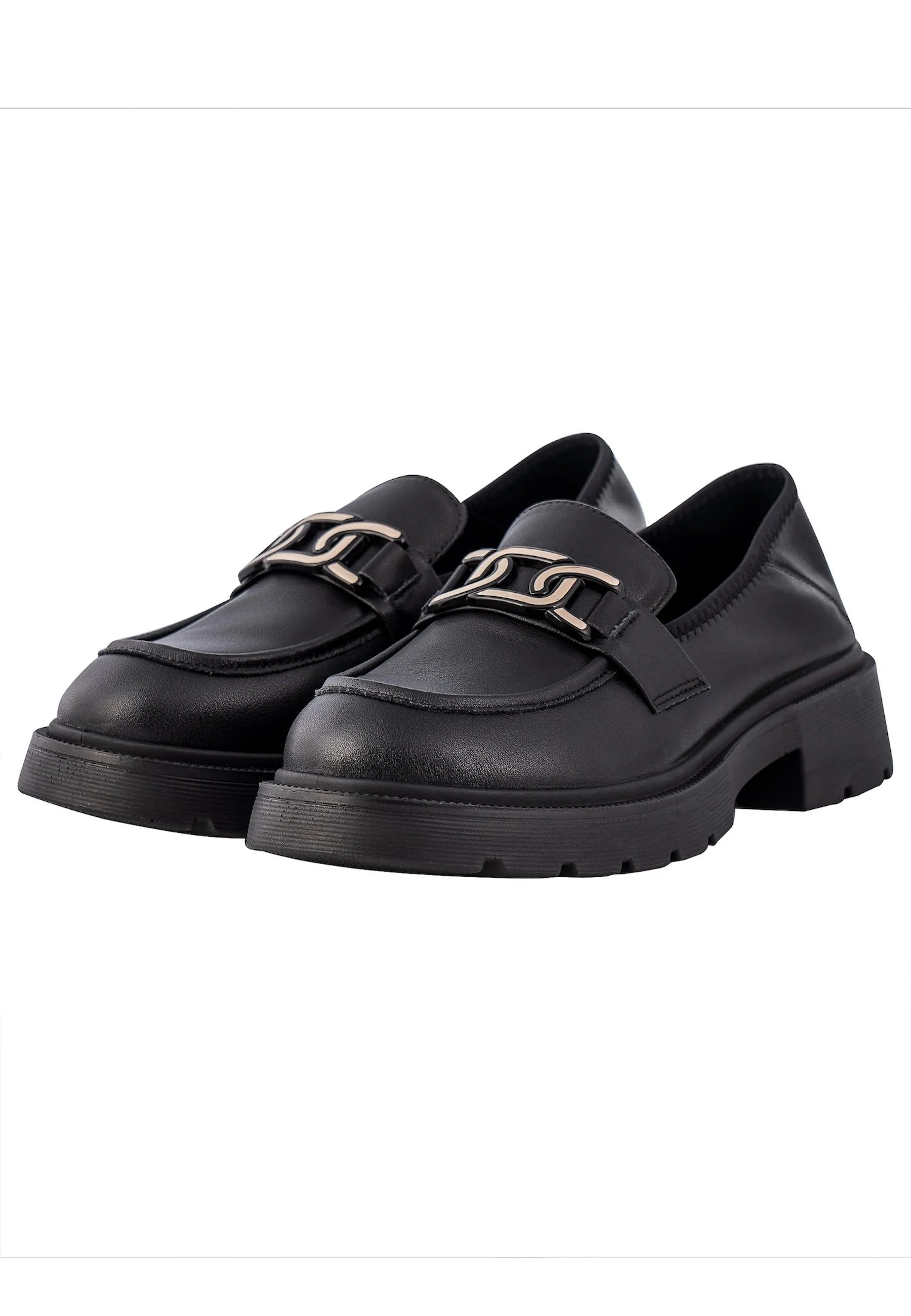 Platform Loafers Juana  - Black