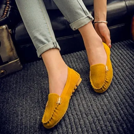 Plus Size 35-43 Women Flats shoes 2019 Loafers Candy Color Slip on