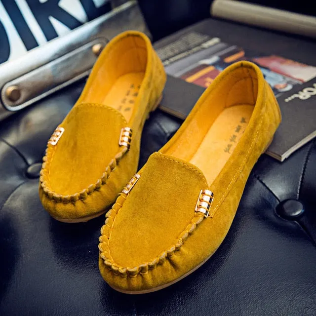 Plus Size 35-43 Women Flats shoes 2019 Loafers Candy Color Slip on