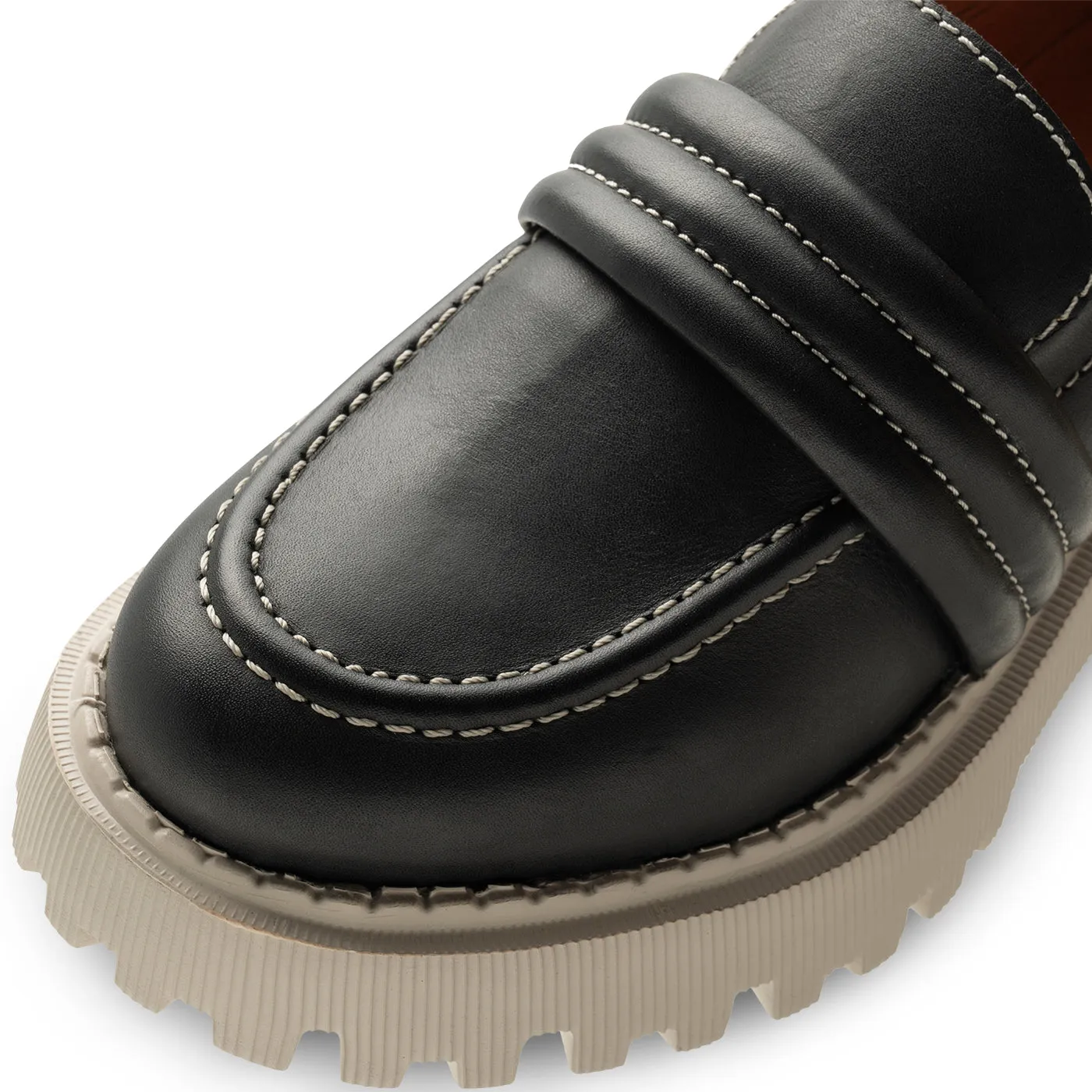 Posey loafer leather - BLACK CONTRAST