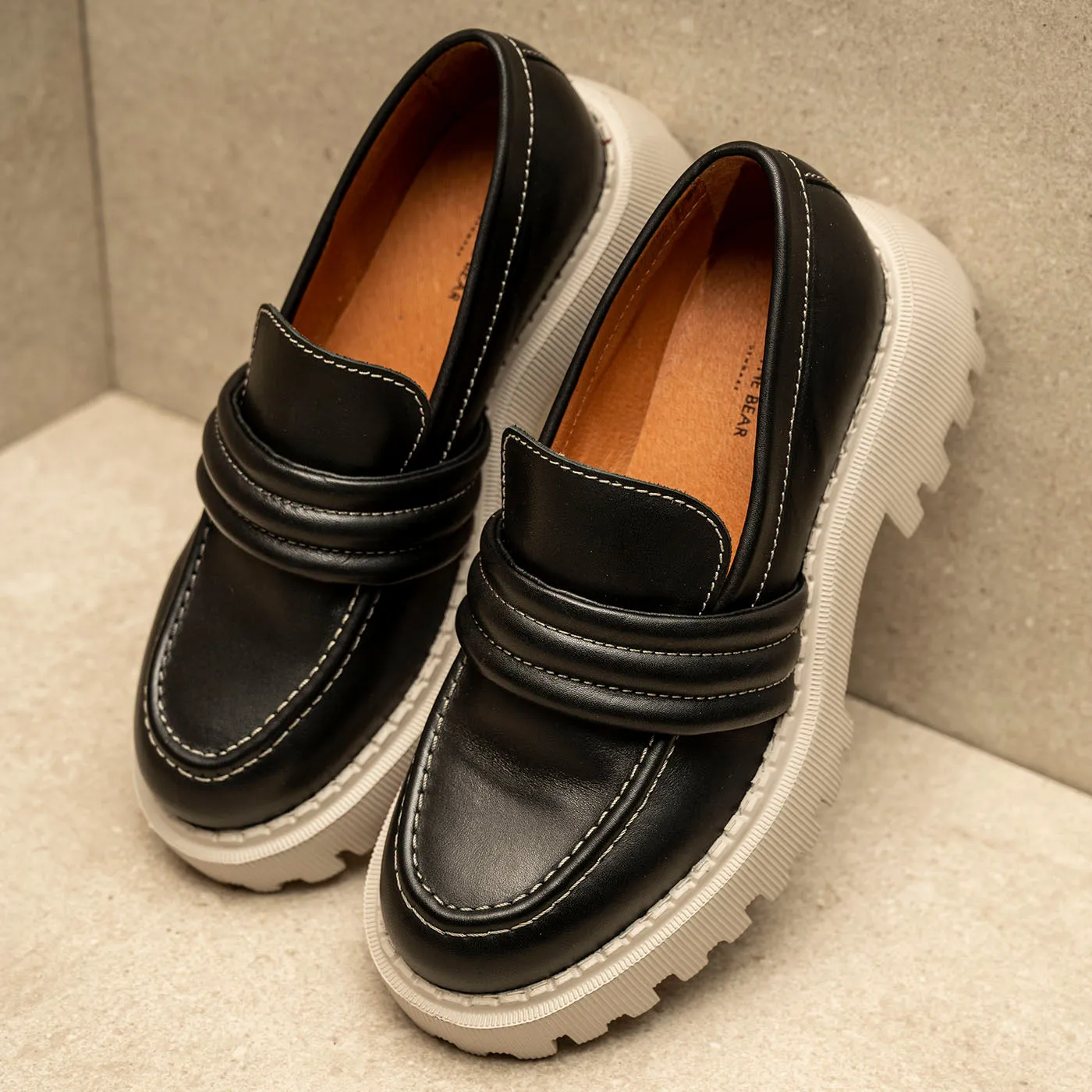 Posey loafer leather - BLACK CONTRAST