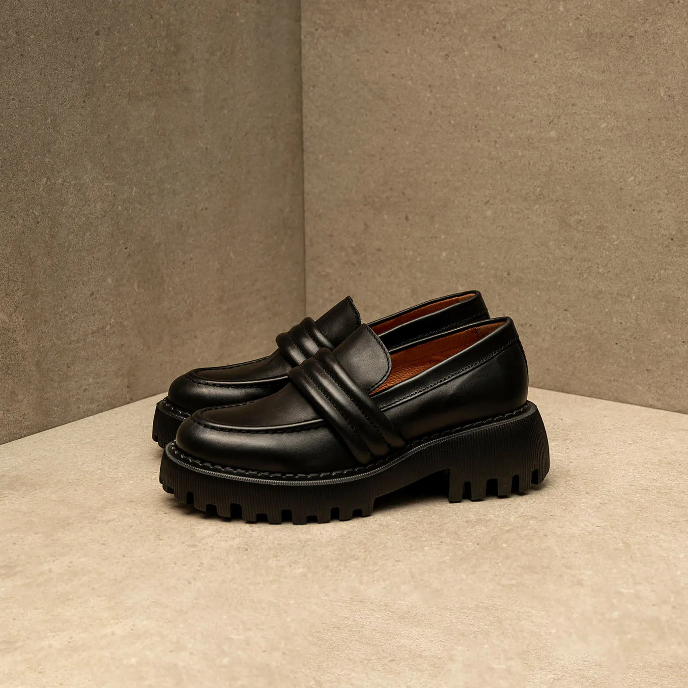 Posey loafer leather - BLACK