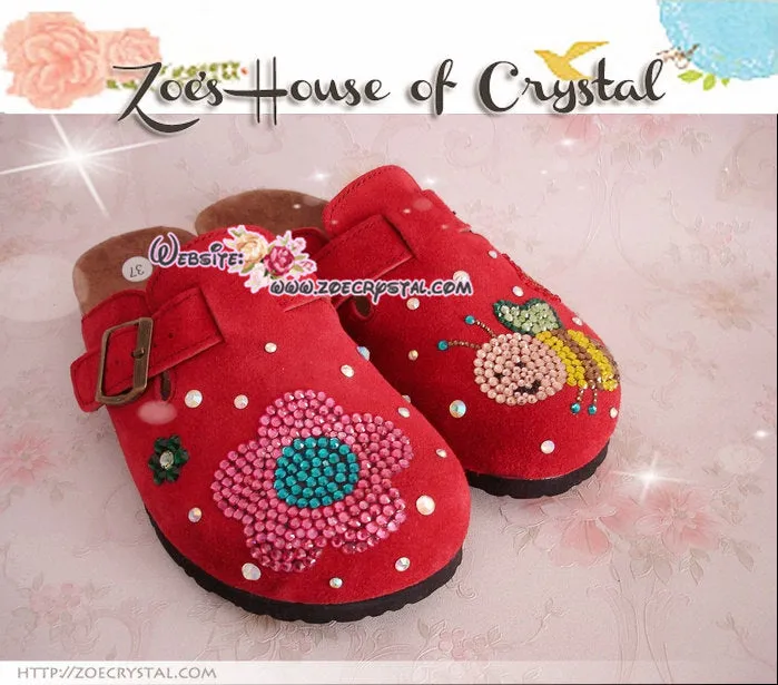 Promtion: 20% off Casual Style Bling and Sparkly Clogs / Sandals with Bee and Flower