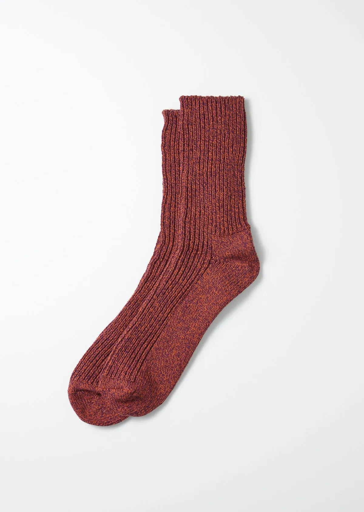 Recycled Cotton Marl Socks - Bordeaux