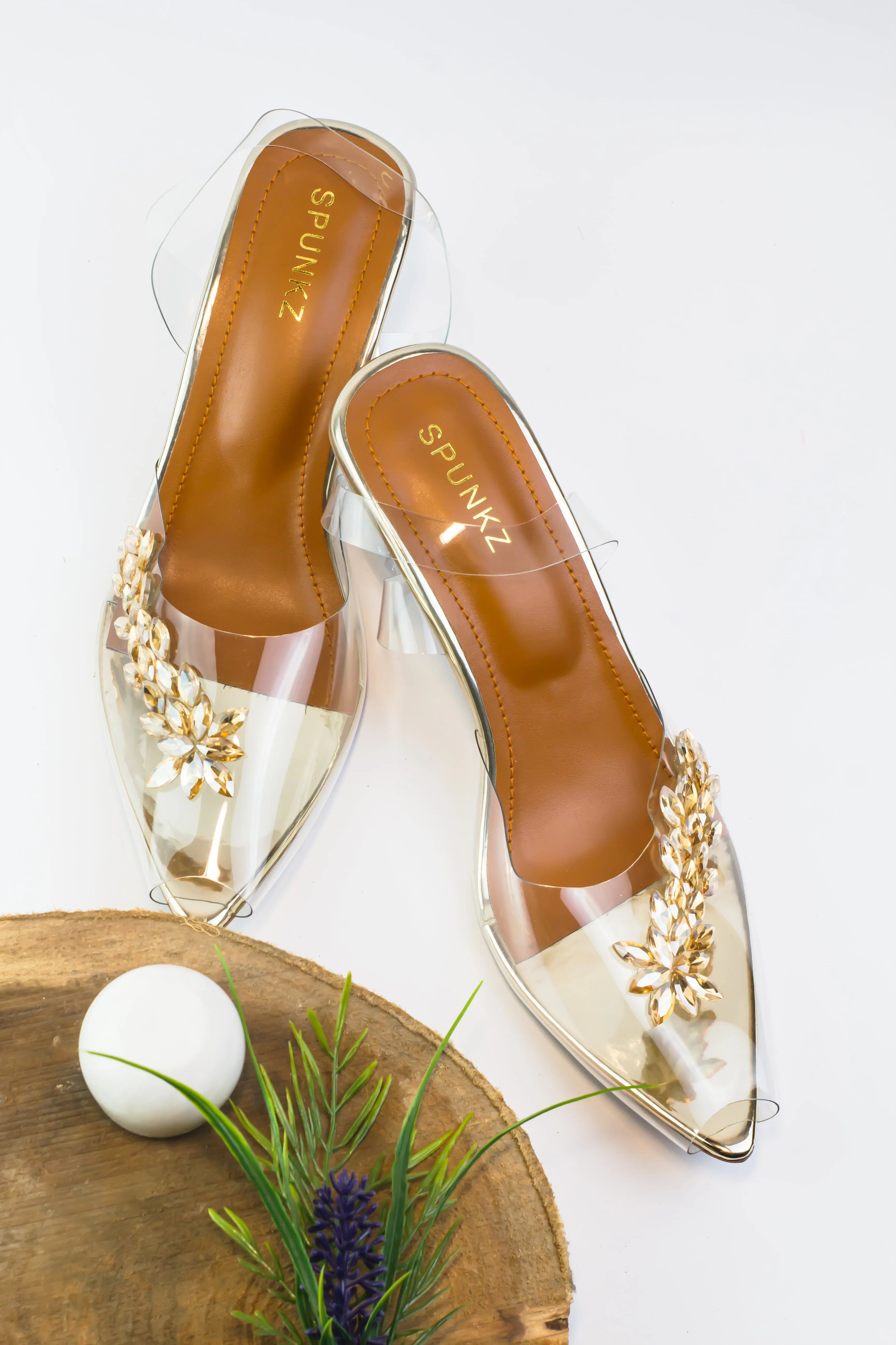 Rosie Crystal Slingback Heel (Golden)