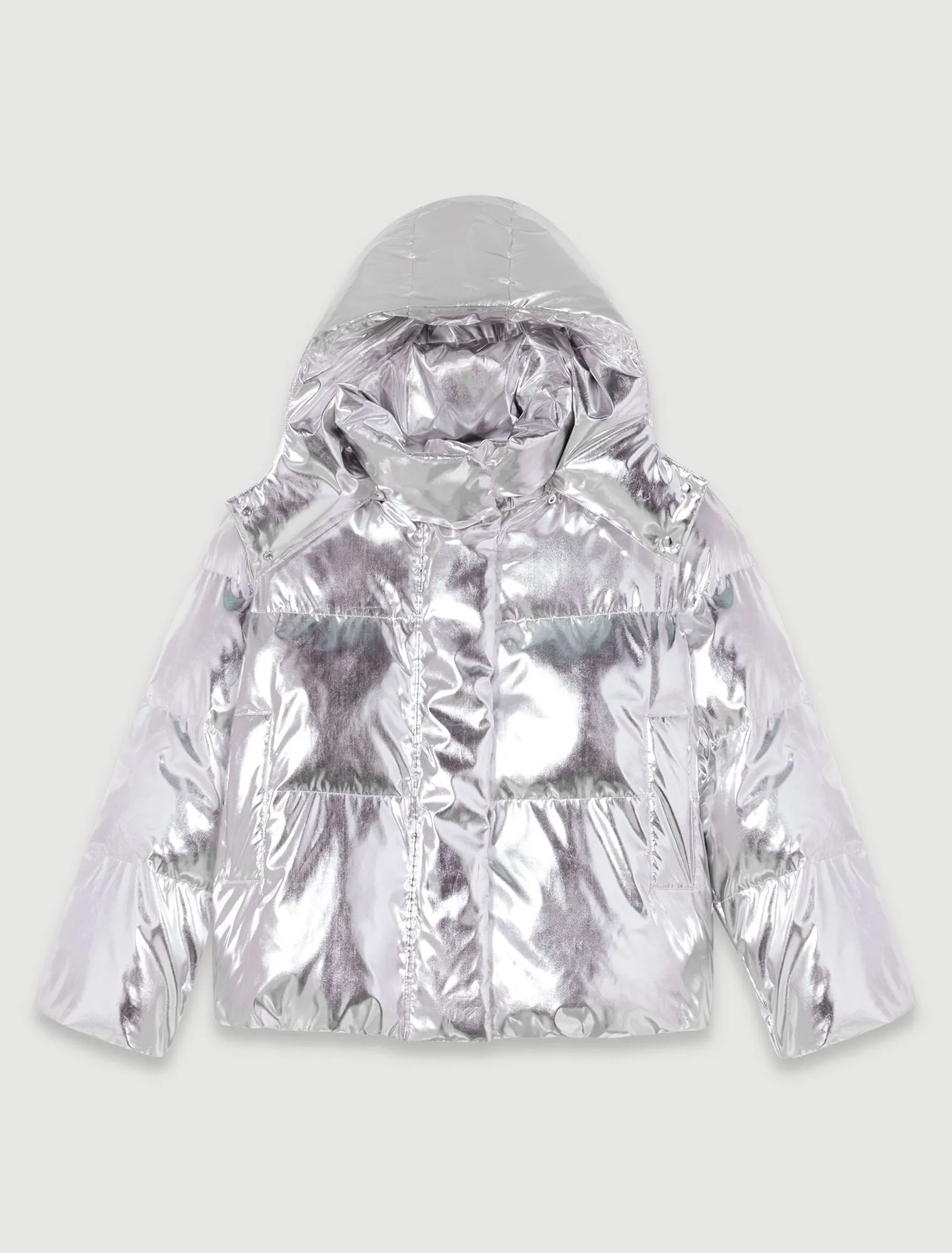 Silver hooded jacket