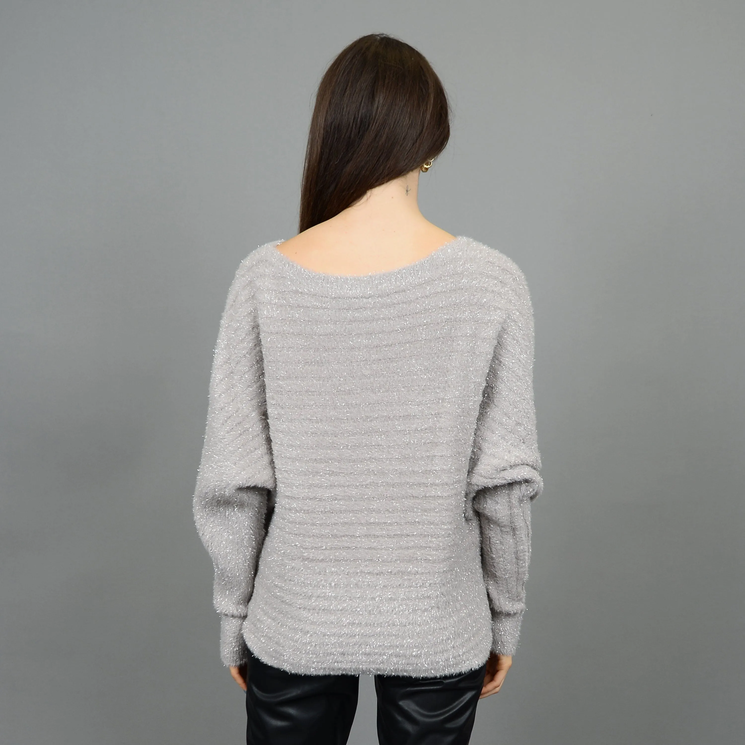 SILVER TINSEL SWEATER