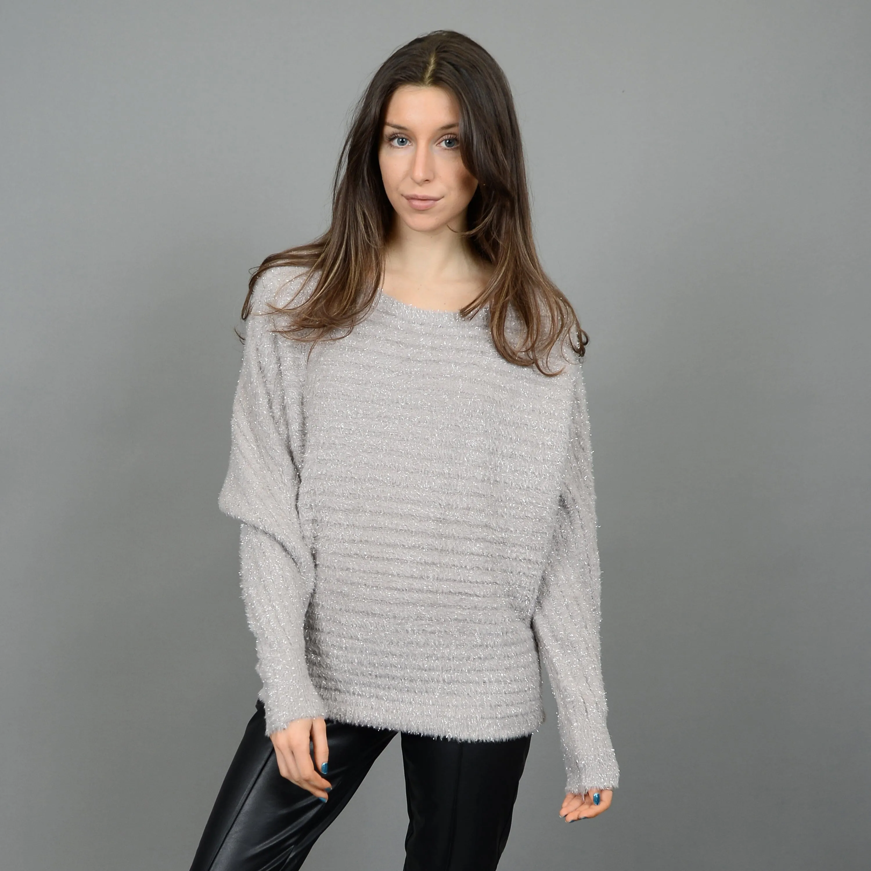 SILVER TINSEL SWEATER