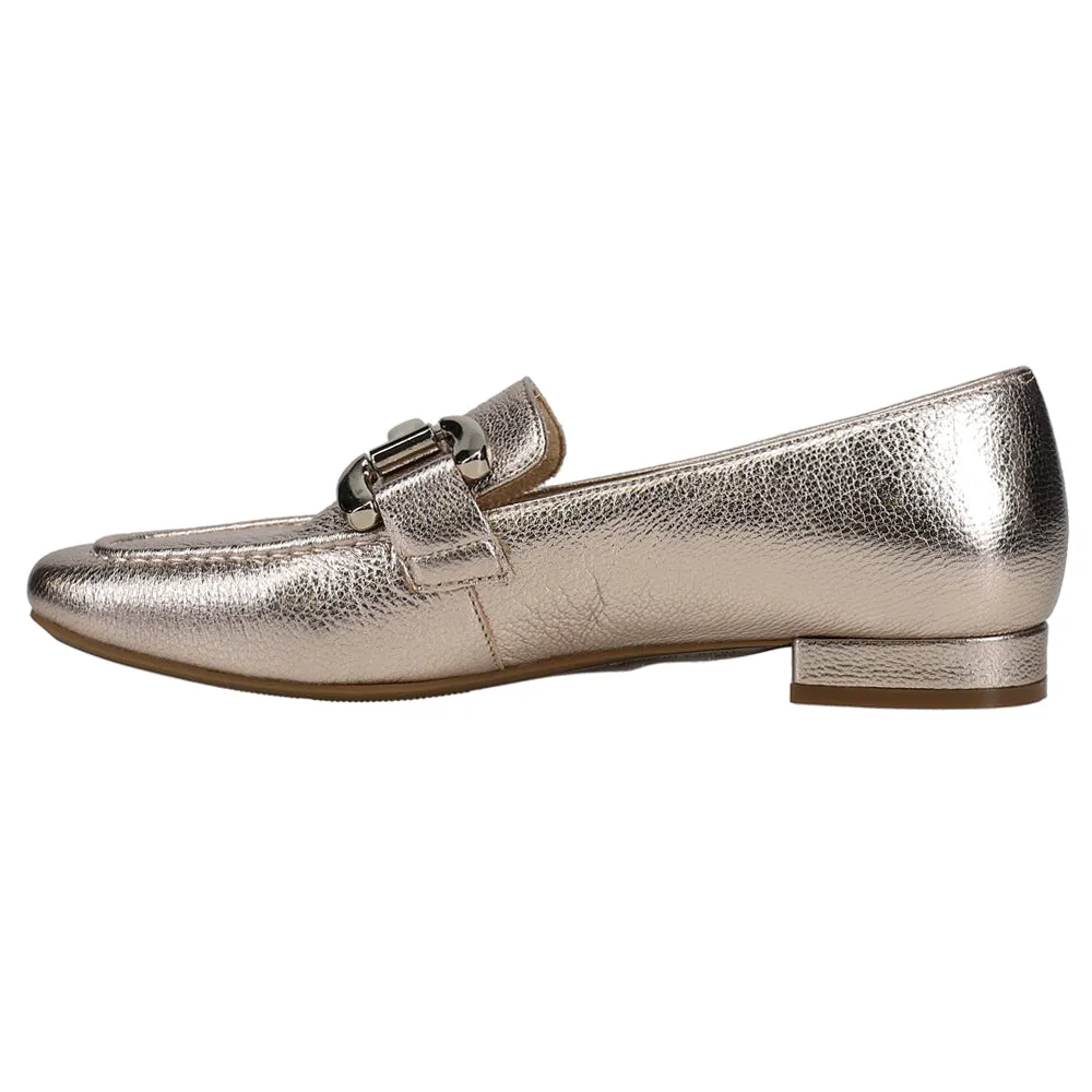 Simply Metallic Slip On Loafers