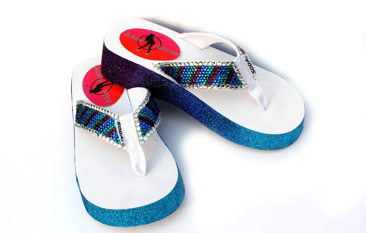 Sparkling Ombre Swarovski Crystal Flip Flop