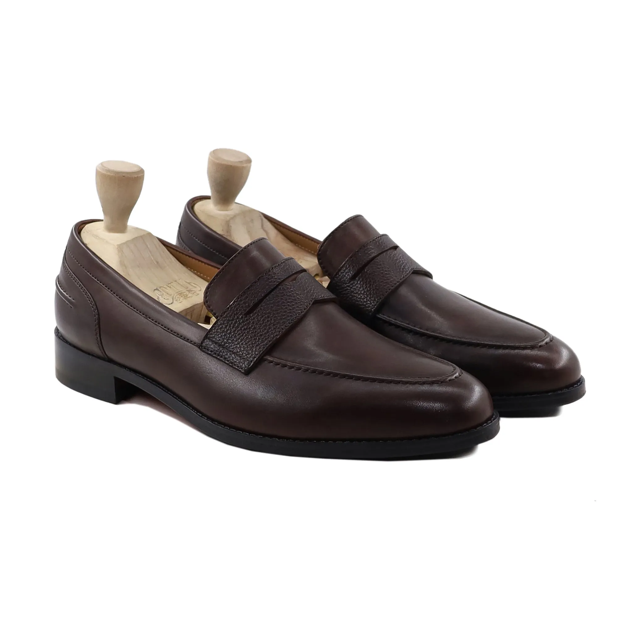 Taijo - Men's Dark Brown Calf Leather Loafer