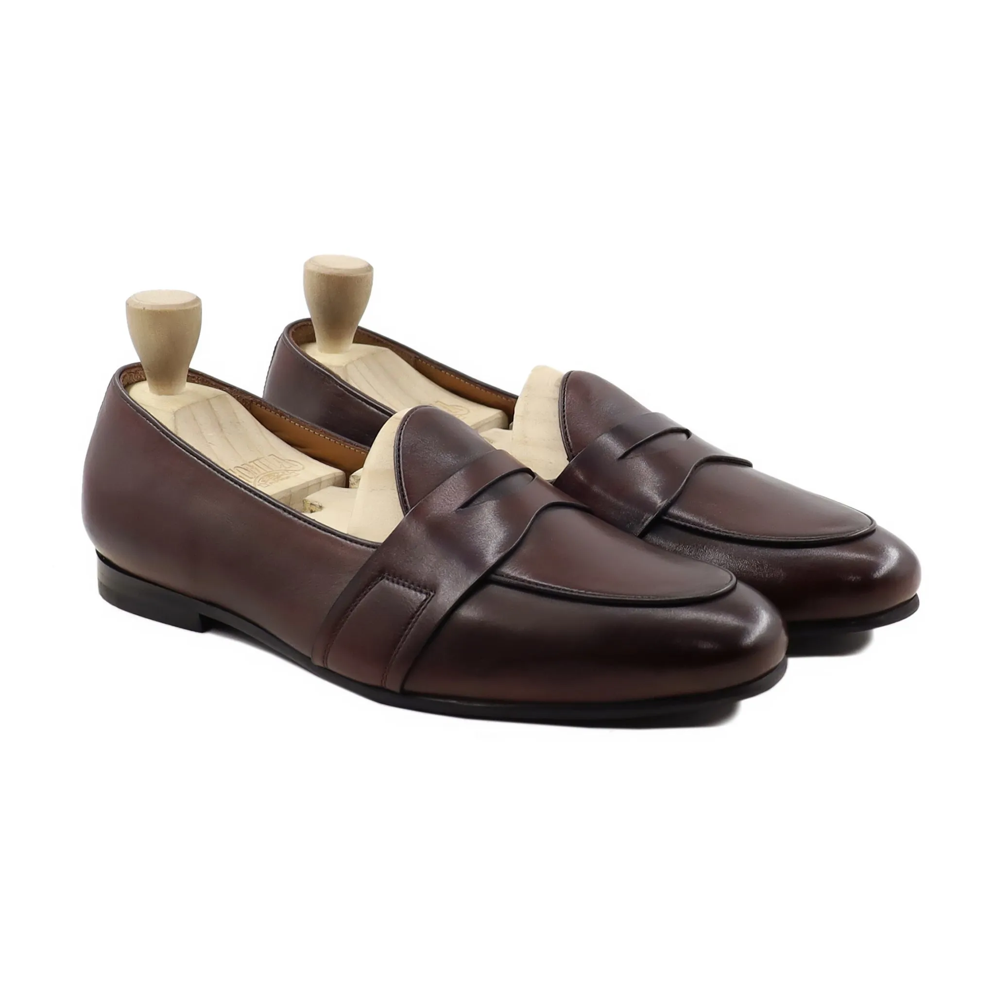 Takahsi - Men's Dark Oxblood Calf Leather Loafer