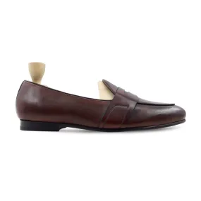 Takahsi - Men's Dark Oxblood Calf Leather Loafer