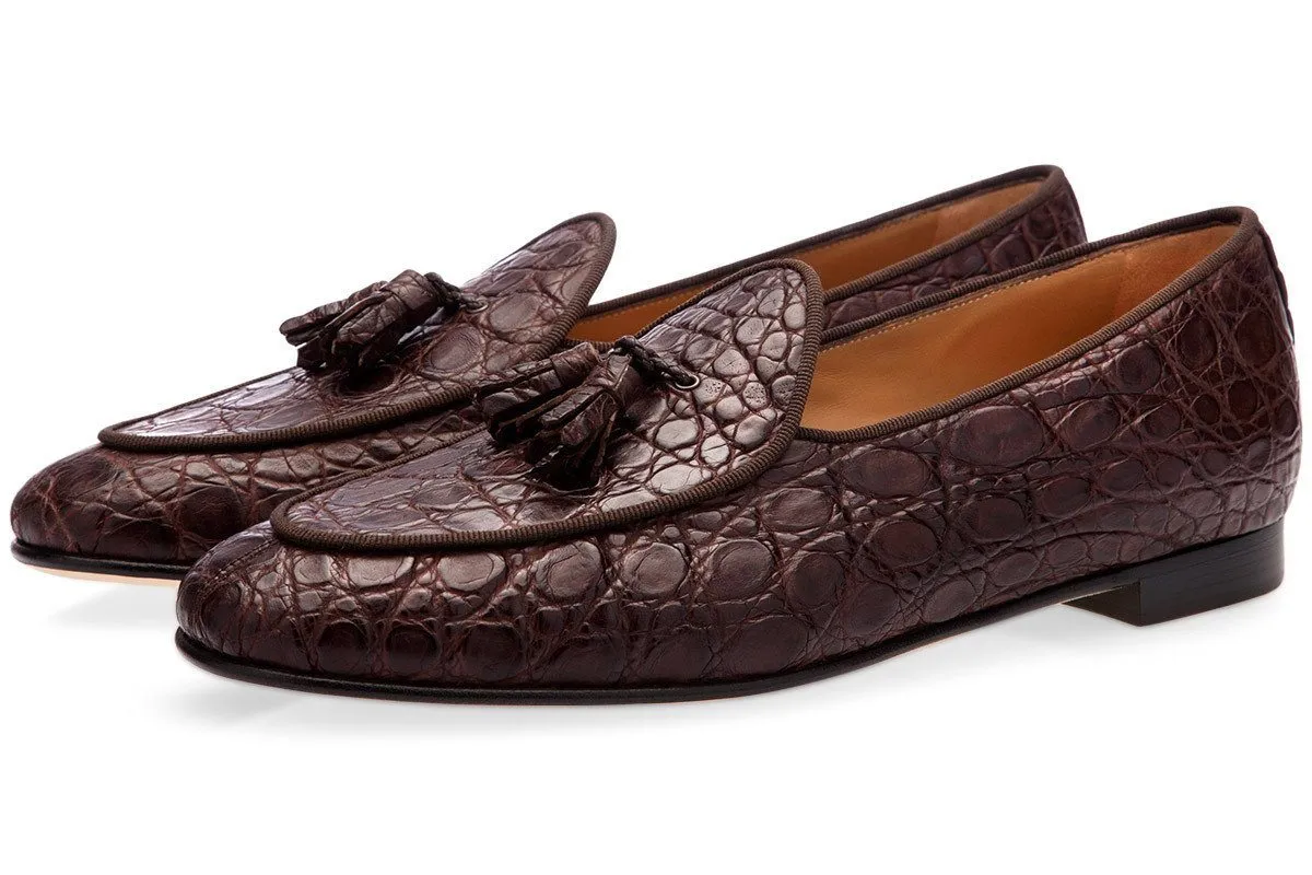 TANGERINE 2 CAYMAN COCOA BELGIAN LOAFERS