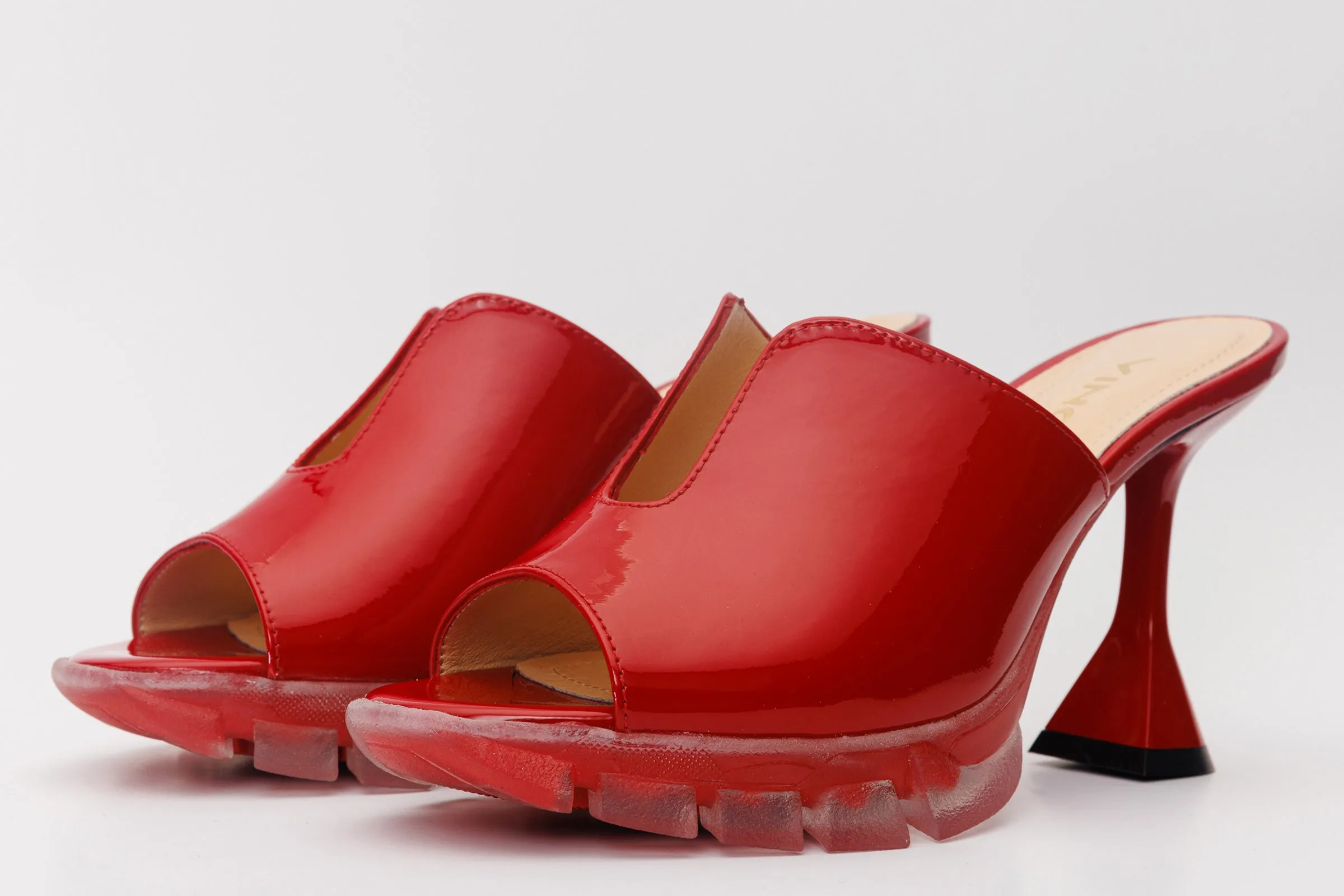 The Caratal Red Patent Leather Women Sandal