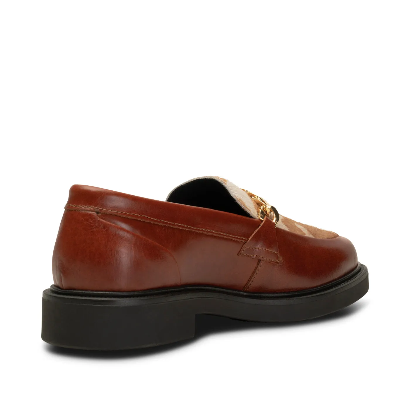 Thyra Chain Loafer Suede - TAN