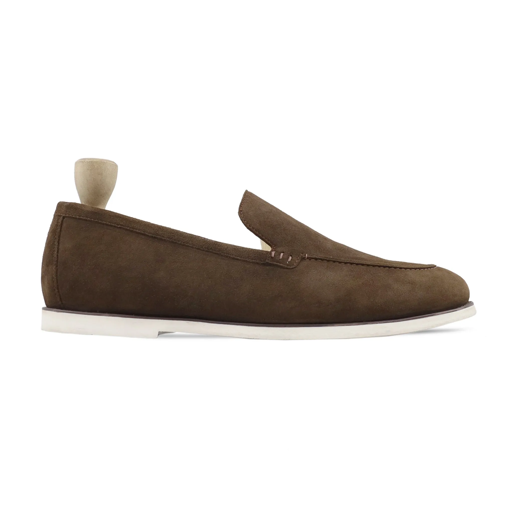 Uddecalla - Men's Dark Brown Kid Suede Loafer