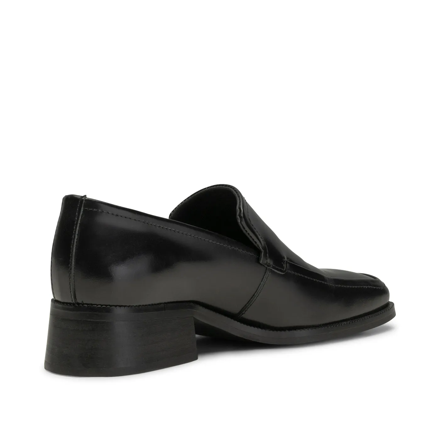 Ulla loafer leather - BLACK HIGH SHINE