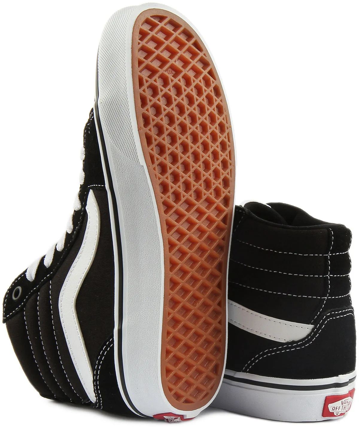 Vans Filmore High Top In Black White For Women