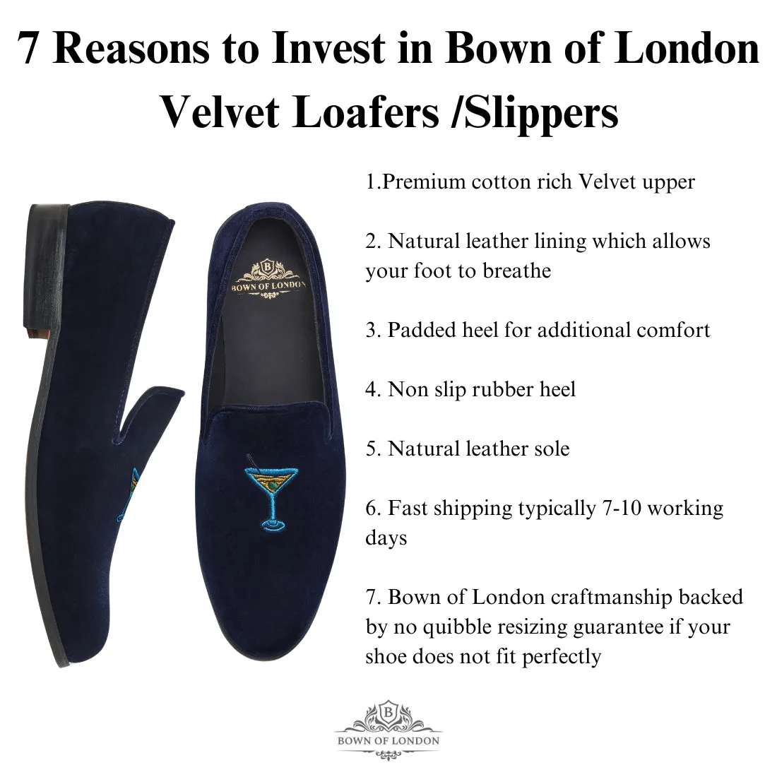 Velvet Loafer/Slipper Shoe Stag Head