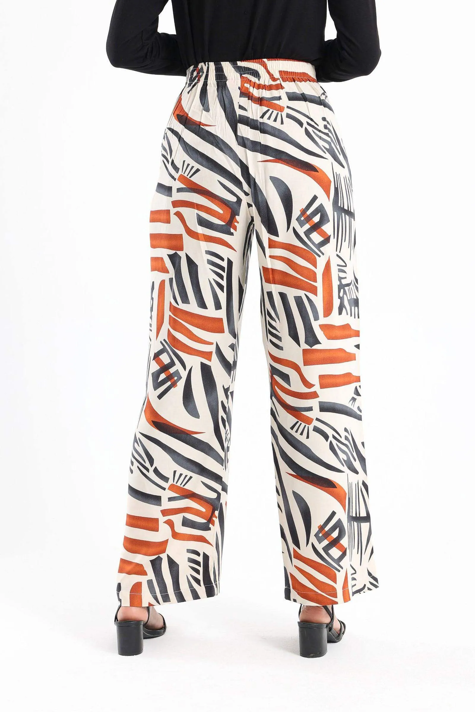 Viscose Tritone Printed Pants