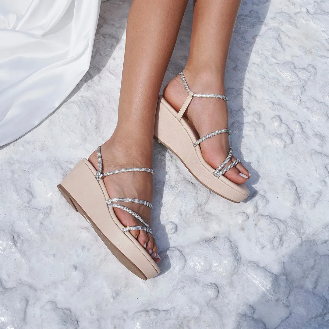 Vivacious Wedge - Beige