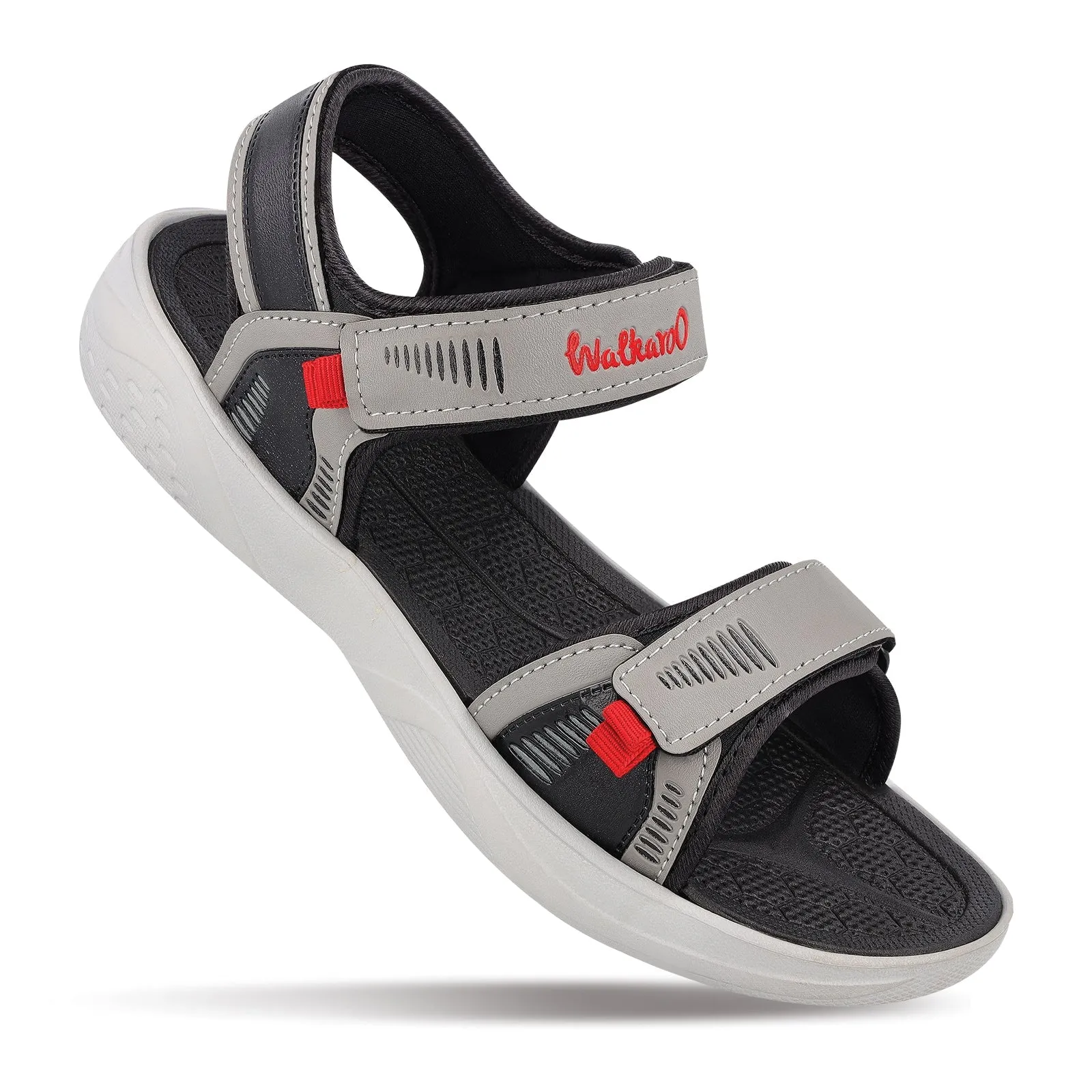 Walkaroo Mens Sandals  - WC4375 Black Grey