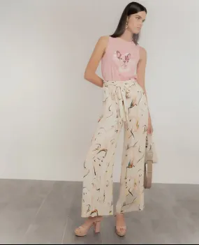 Wide leg flowy pant with pleats by Dolores Promesas