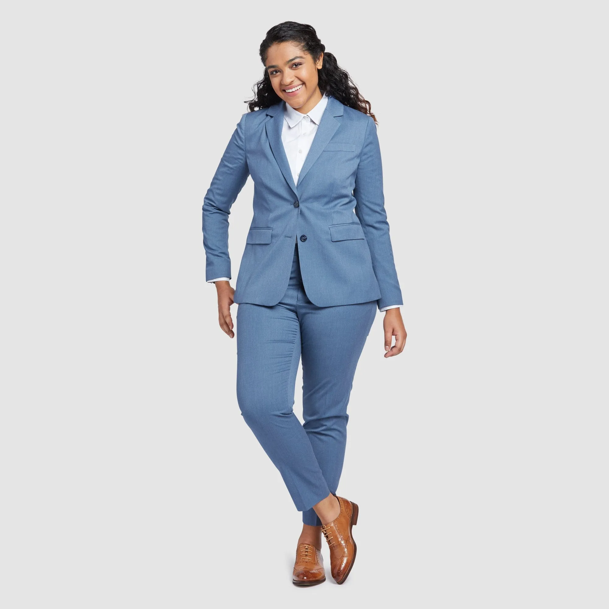 Women's Light Blue Suit Pants