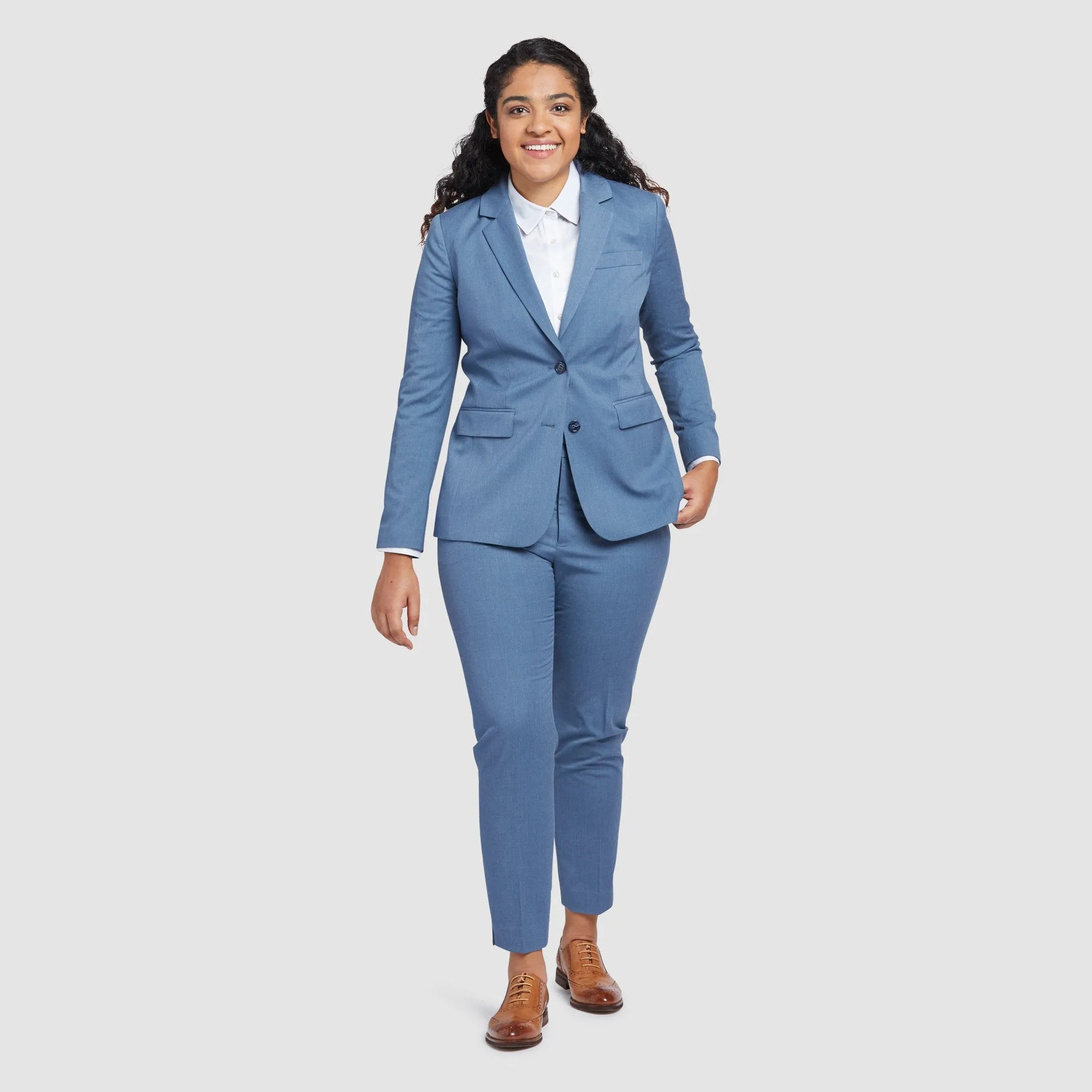 Women's Light Blue Suit Pants